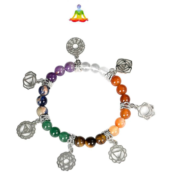 Colorful 7 Chakra Energy Crystal Bracelet